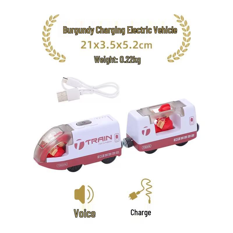 Magnetic Electric Train Engine Toy for Kids - Compatible with All Wooden Tracks