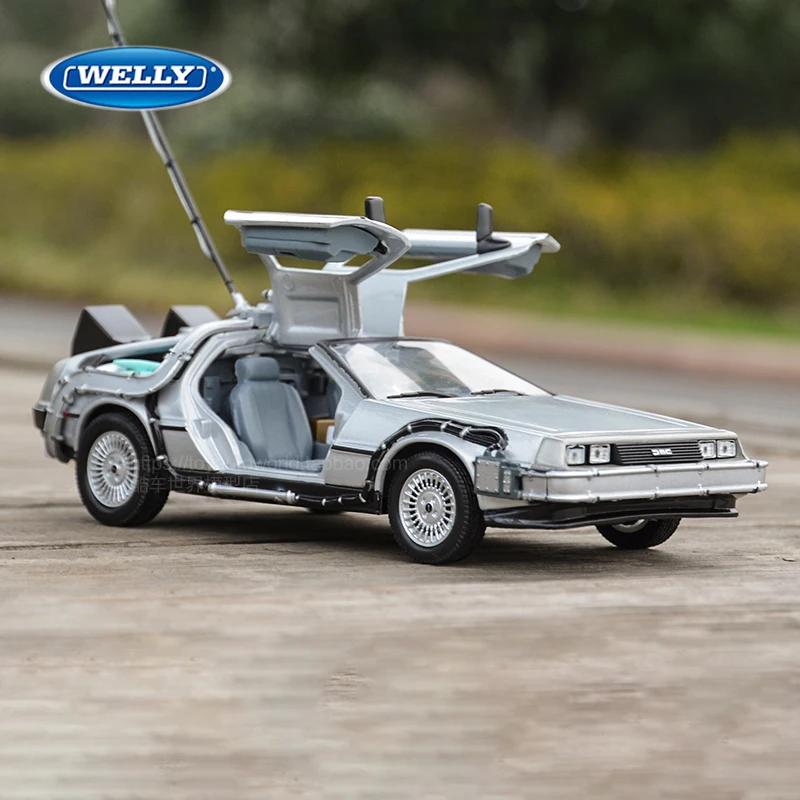

ВЕЛЛИ 1:24 литая под давлением модель автомобиля из сплава DMC-12 Delorean «Назад в будущее», машина времени, металлическая игрушечная машинка для детей, коллекция игрушек в подарок
