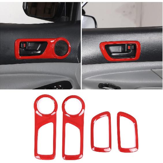 

PIUGILH Fit for Toyot*a Tacom*a 2005-2015 Inner Door Handle Frame, ABS Door Inner Grab Handle Trim Cover Sticker, Car Interior Decoration красный