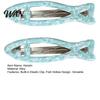 Fresh Fish Hollow Shape Clip 2Pcs Girl Hairpins, Acrylic Hair Clips with Built-in Elastic Clip, Broken Pins, Transparent Icy Blue Accessories