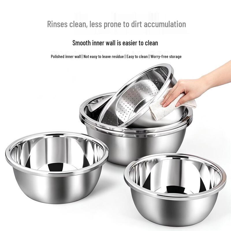 Shaoshan Kitchen 34CM Stainless Steel Multi-purpose Bowl