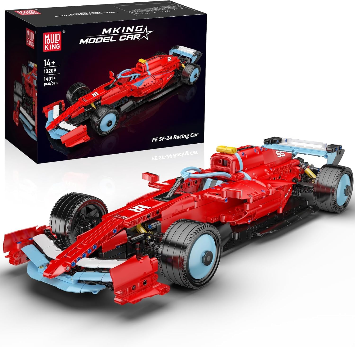 

Mould King 13209 Technic Static Model Sports Car Building Blocks | Adult MOC Model Car (Over 1401 Pieces) Perfect for Collection or Gifting