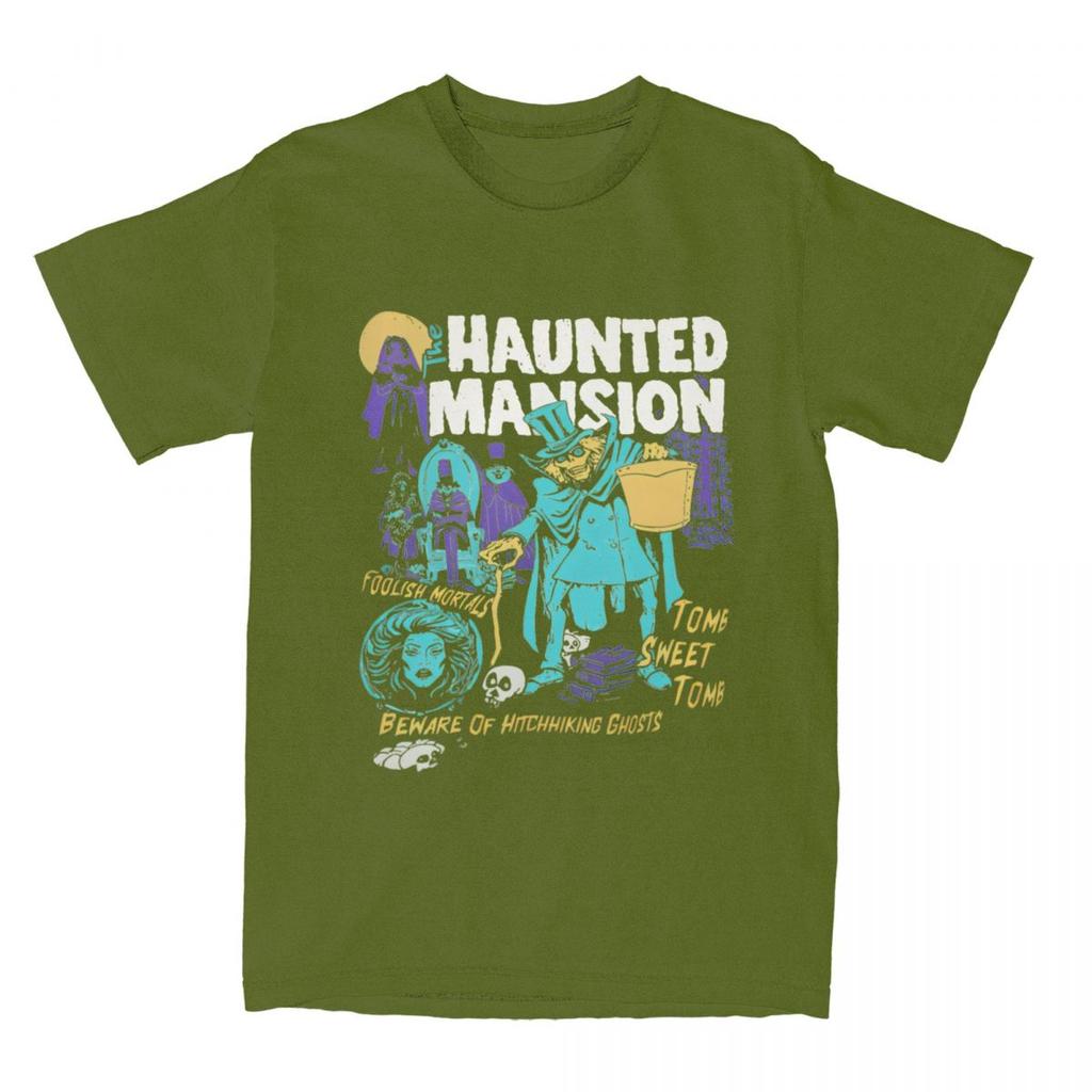 The Haunted Mansion Ghosts Halloween Spooky Month Spooky Season T Shirts for Men Women Cotton T-Shirts O Neck Tee Shirt