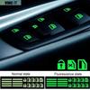 Car Accessories Door Window Switch Button Luminous Sticker Night Safety Decal