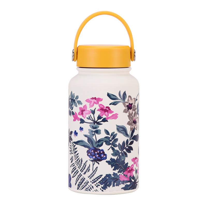 650Ml Thermos Cup Wide Mouth Portable Vacuum Children'S Student Sports Kettle Outdoor Printing Water Cup