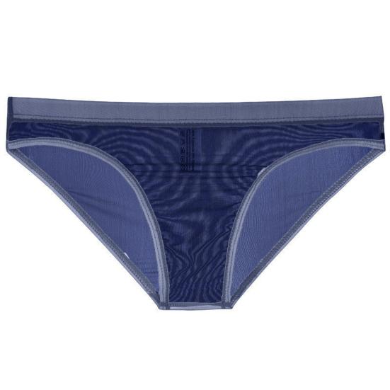 Men Underpants Breathable Mesh See Through No Bulge Pouch Low Waist Close-fitting Thin Summer Cool Triangle Pants Men Clothing
