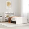 Bed Frame with Headboard Without Mattress White 90x190 Cm