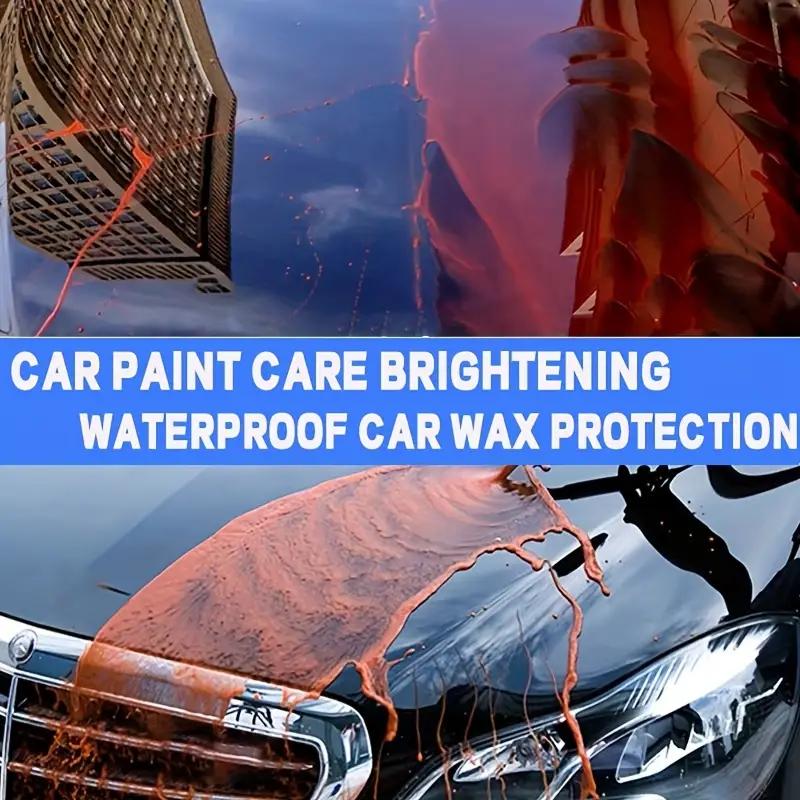 Black Car Wax with Sponge Crystal Plating, Waterproof and Hydrophobic Coating, Enhances Gloss and Protection, Easy To Use,