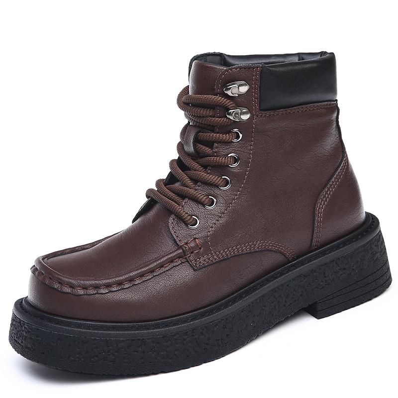 Fashion Fashion Designer Men Ankle Boots Classic Motorcycle Boots Outdoor High Top Male Shoes Leisure Walk Basic Botas Man Walking Shoes