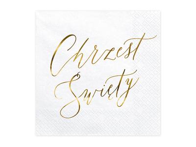 20pcs Napkins Holy Baptism White 33x33 | SP33-89-019ME