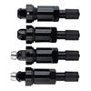 For Tesla For Tire Valve Replacement Kit TPMS Aluminum Valve Stem Metal and Rubber Gaskets Secure Fixing Nut 4pcs Black