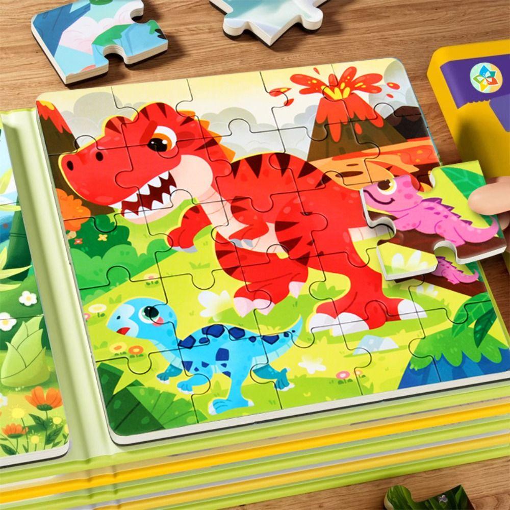 Board Gams Dinosaur Track Car Toys Jigsaw Toys DIY Rail Assembled Puzzle Kindergarten Kids