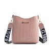 2023 Fashion Crocodile Pattern Crossbody Bag with Printed Webbing Strap - Large Capacity Women's Shoulder Bag