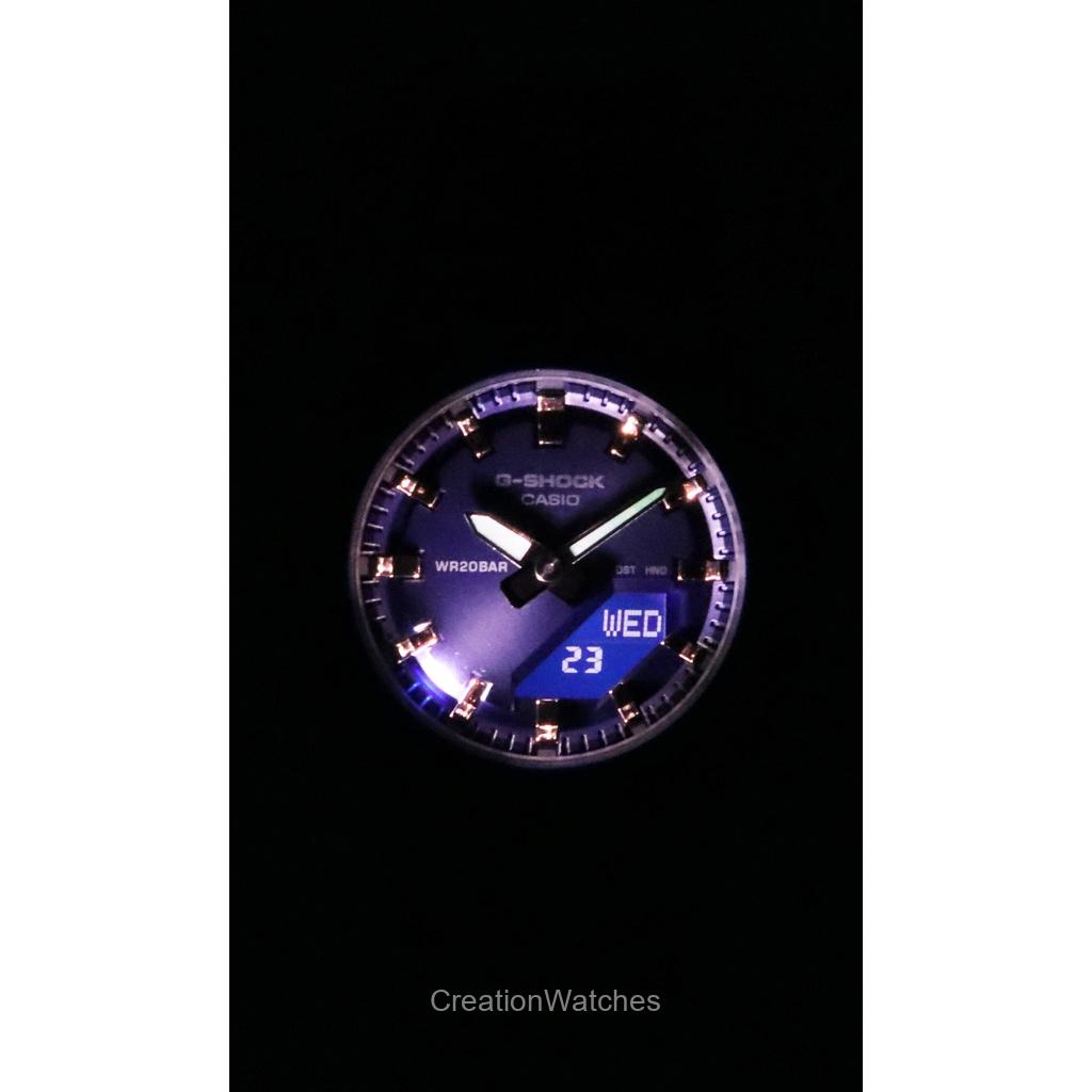 Casio G-Shock Analogique Numérique Bracelet Résine Cadran Bleu Quartz GMA-P2100M-2A Montre Femme 200M