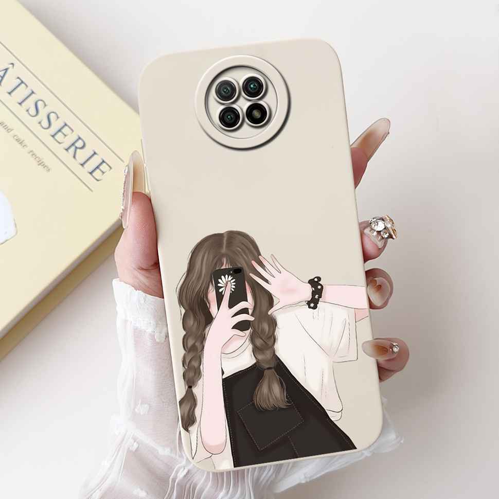 For Redmi Note 9 5G M2007J22C Case Cartoon Rabbit Soft Silicone Matte Cover For Xiaomi Redmi Note9 5G 6.53" Flower Shell Capa