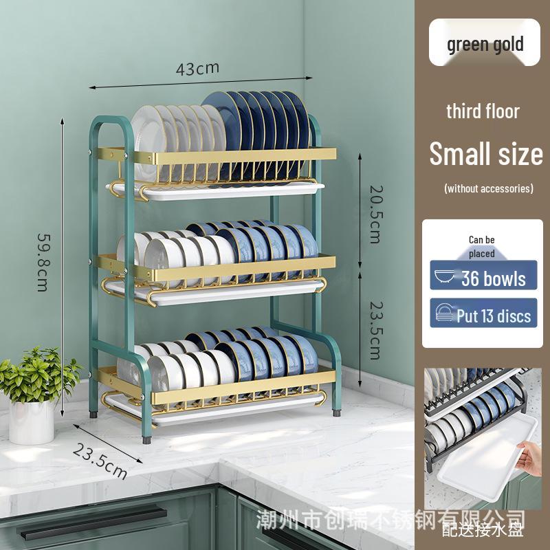 Multi-functional Kitchen Storage and Draining Rack for Bowls, Plates, Utensils, and Chopsticks