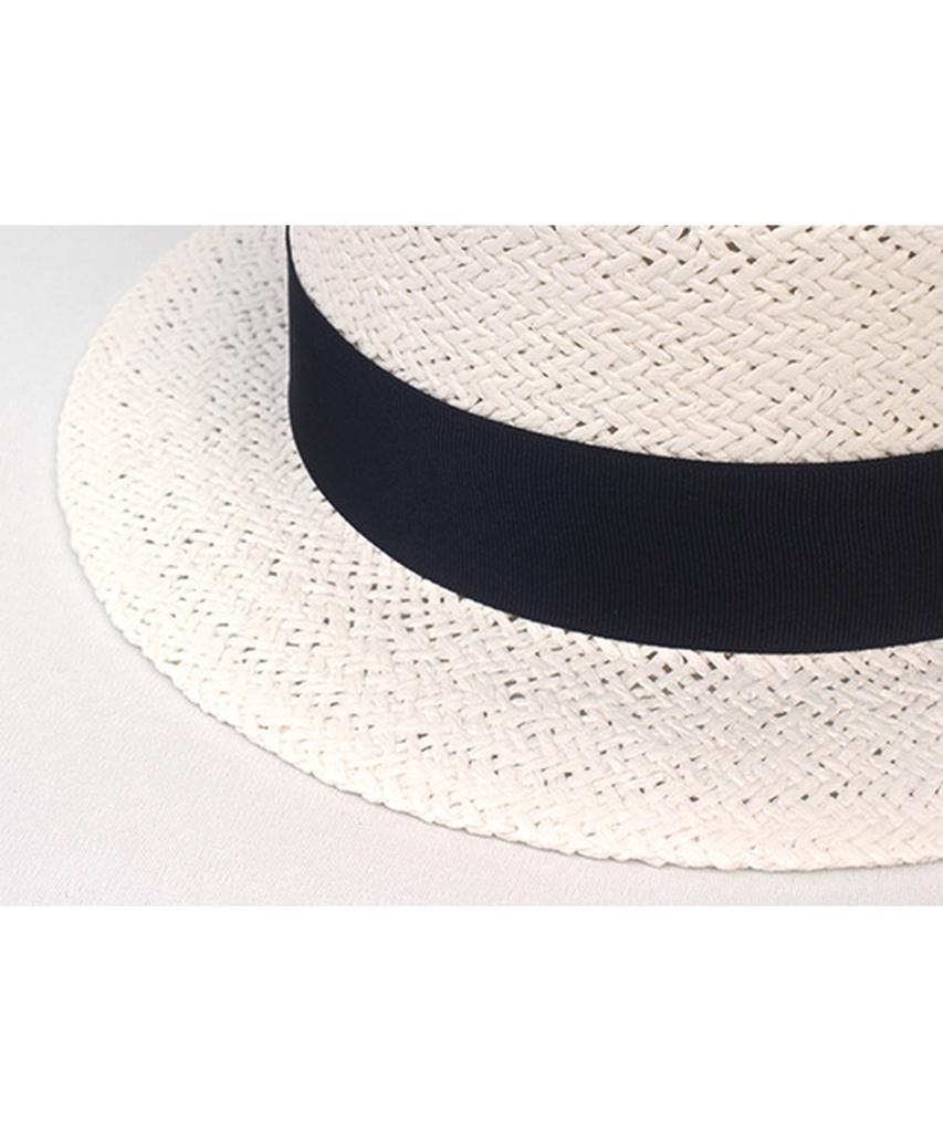 NEIB Line White Short Panama Hat