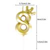 Crown Candle Birthday Decoration Sliver Gold Digital 0-9 Cake Topper Decoration Baby Shower and Anniversary Day Decor Supplies