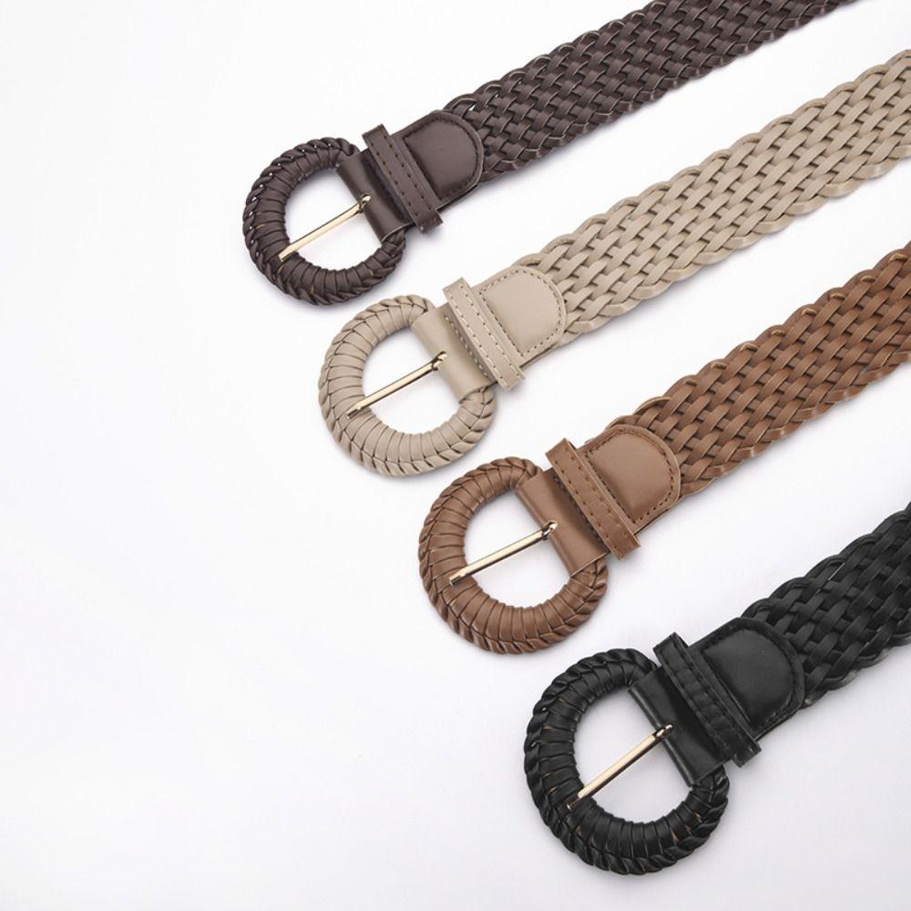 Hollow Out Retro Belt Woven Bohemian Style Waistband Casual Weave Belt Waist Accessories