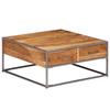 VidaXL Table basse 75 x 75 x 35 cm Bois solide d'acacia