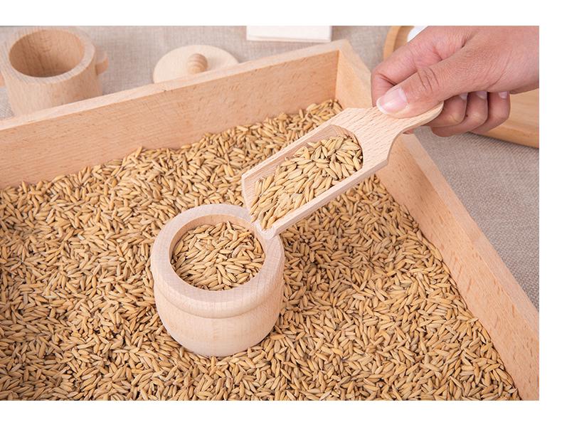 Beech Wood Tea Party Play Set for Kids - Pretend Play & Sensory Bin Kitchenware