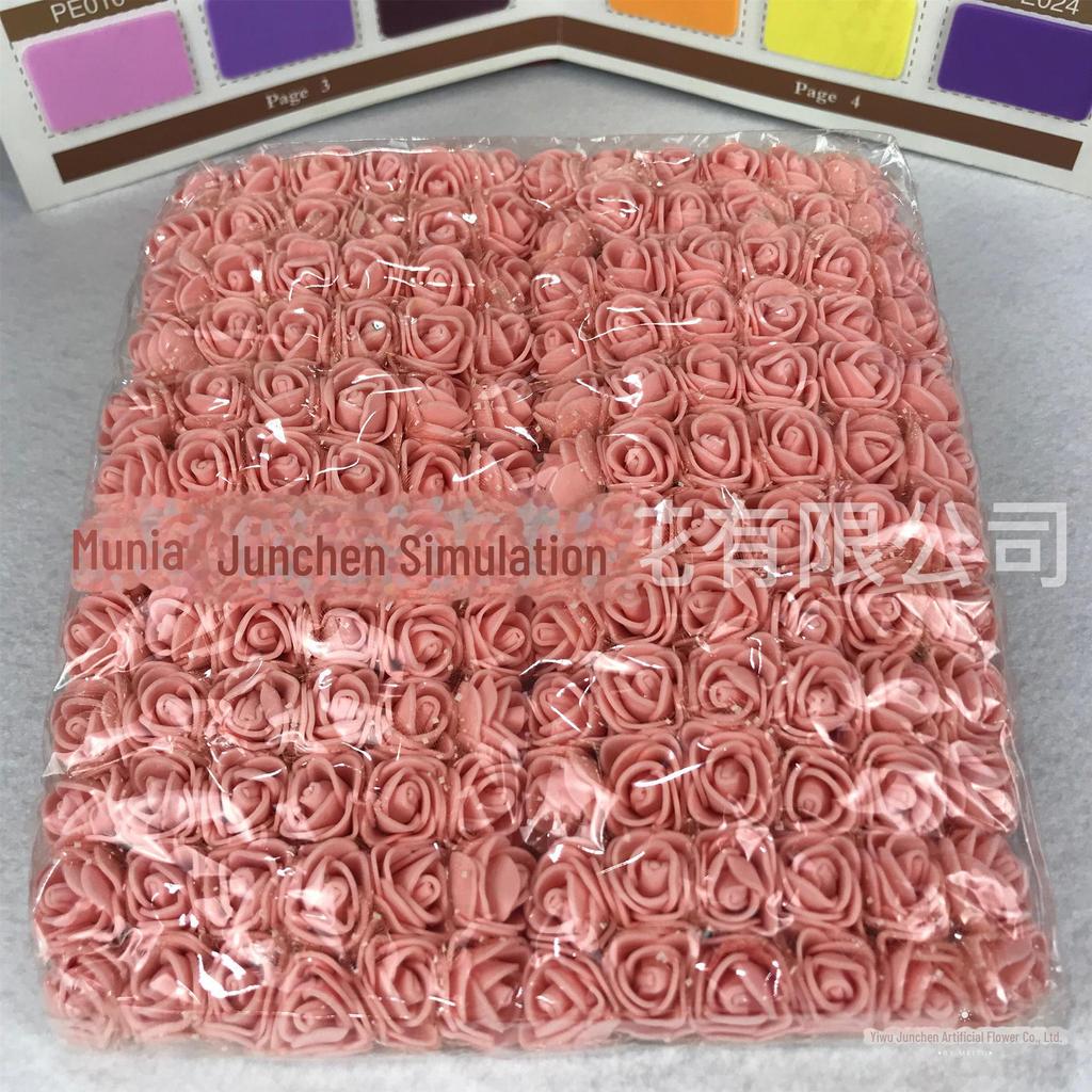 144 DIY 2.5cm Yarn Roses - PE Foam Flowers for Bridal & Candy Wreaths
