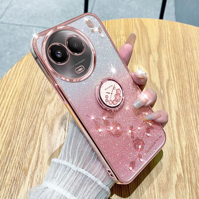 KADEM Pentru Realme 11 5G (Global)/11x Husă 5G Floare cu Stras Inel de Deget Suport Husă Telefon TPU