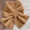 Neck Guard Shawl Solid Color Cross Scarf Knitted Neckerchief Wrap Neck Warmer Women