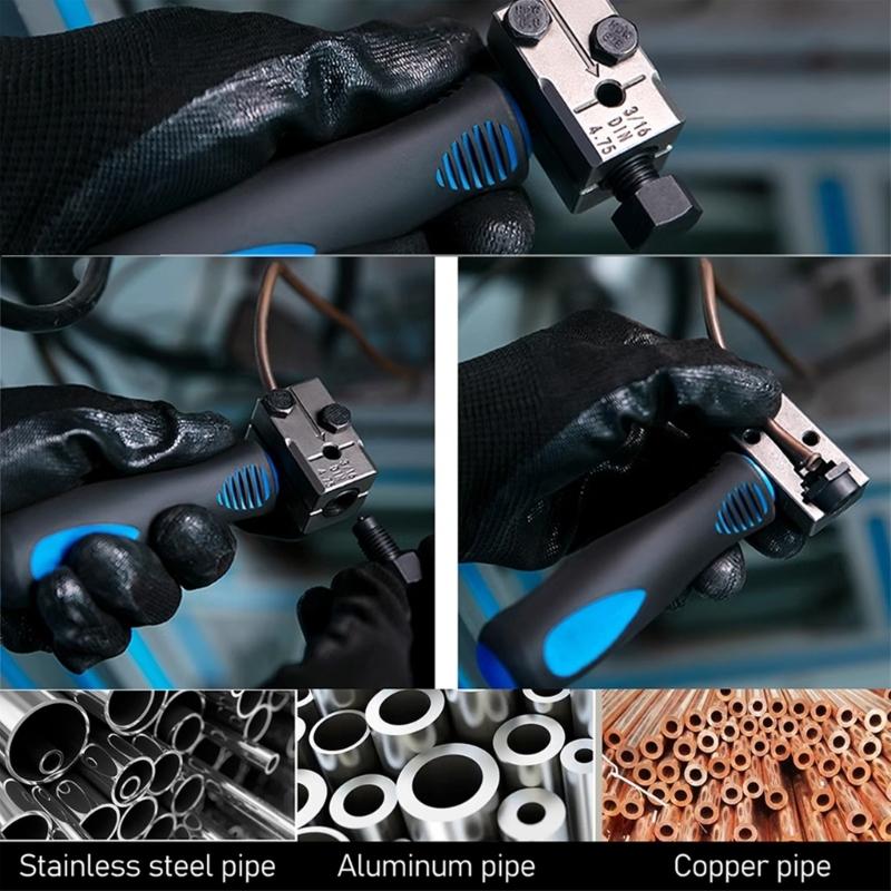 Professional Alloy Brake Tube Flaring Kit With Mushroom And Double Flaring Heads 7Pieces Auto Motorcycle Mechanic Tool