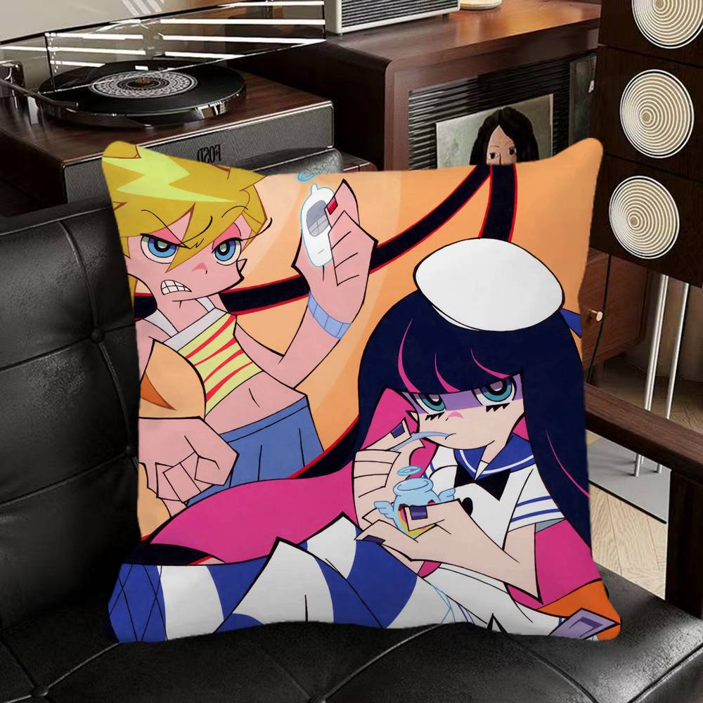 Panty And Stocking With Garterbelt Scanty Anime Pillow Case Square Pillow Bedroom Sofa Leisure Comfort Cushion Car