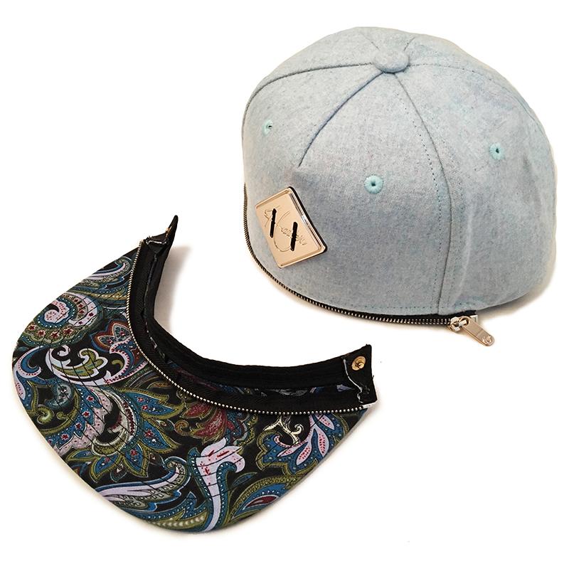 Heiteo Brim Changeable Snapback Flannel Paisley Teal