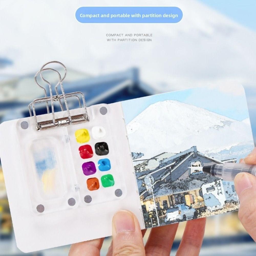 Palettes Mini Watercolor Palette Mini Size Mini Paint Tray Portable Travel Painting Set  Travel Use