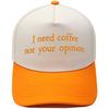 I Need Coffee Embroidered Truck Driver Hat Color Matching Fun Men and Women Casual Shade Dad Hat