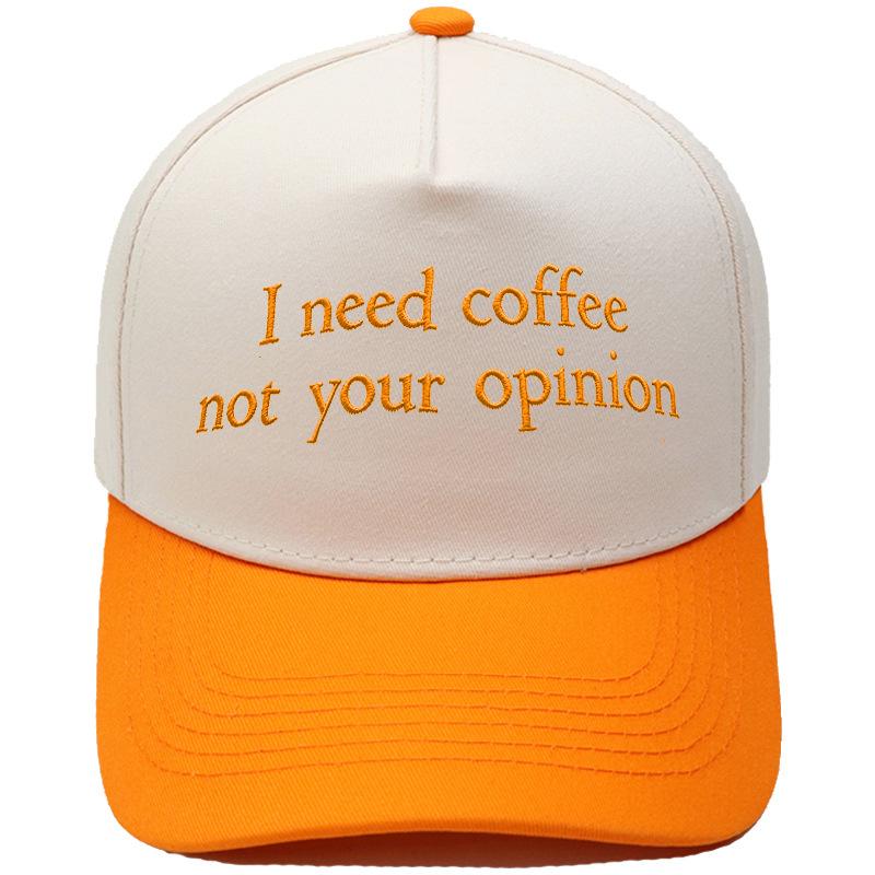 I Need Coffee Embroidered Truck Driver Hat Color Matching Fun Men and Women Casual Shade Dad Hat