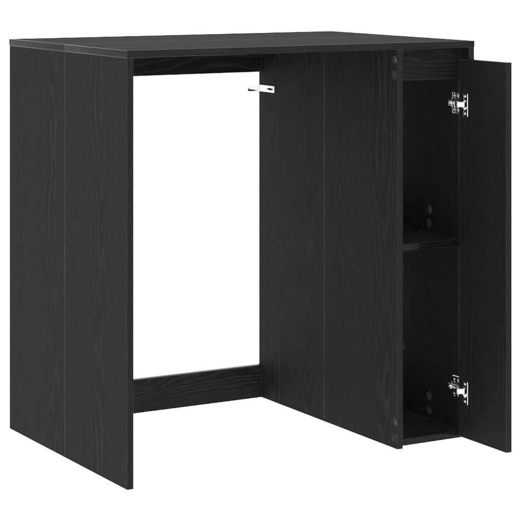 Washing Machine Cabinet Black Oak Look 87 x 60 x 89 cm