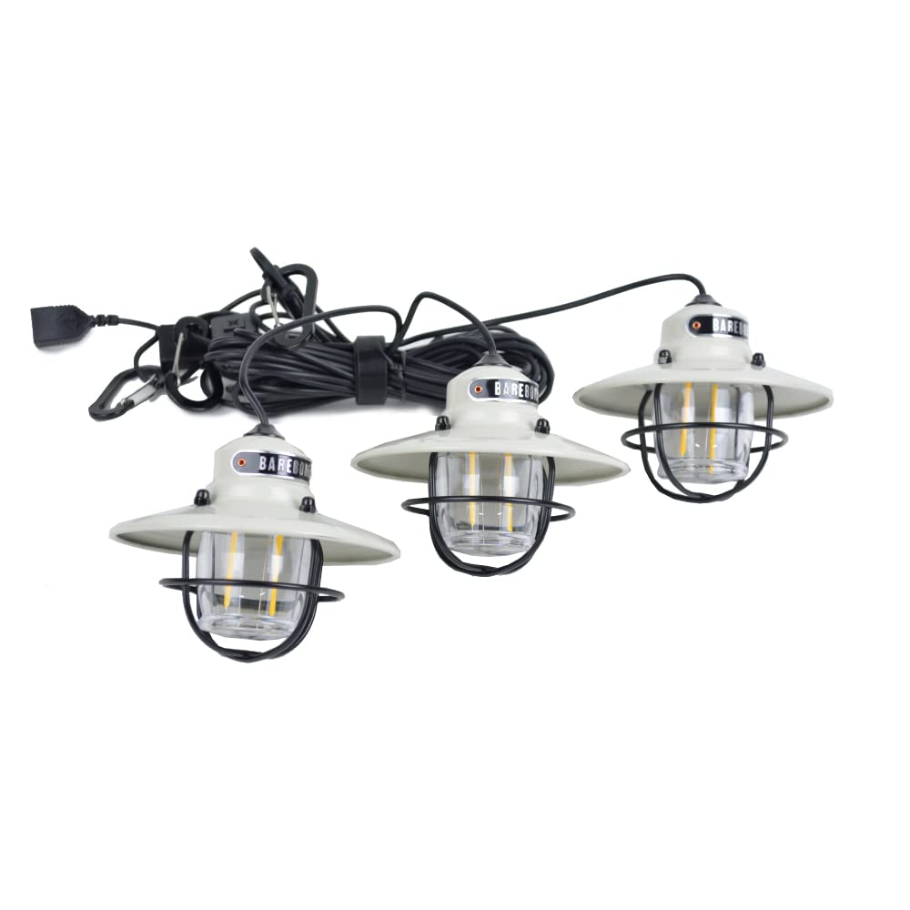 Barebones Living Rechargeable Edison String Light LED Lantern, Vintage White, 20230007010000 (White/FF) [Parallel Import]