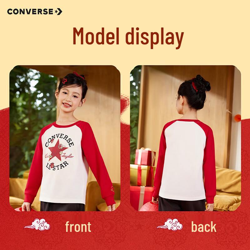 Converse Boys' Festive Red Long-Sleeve T-Shirt