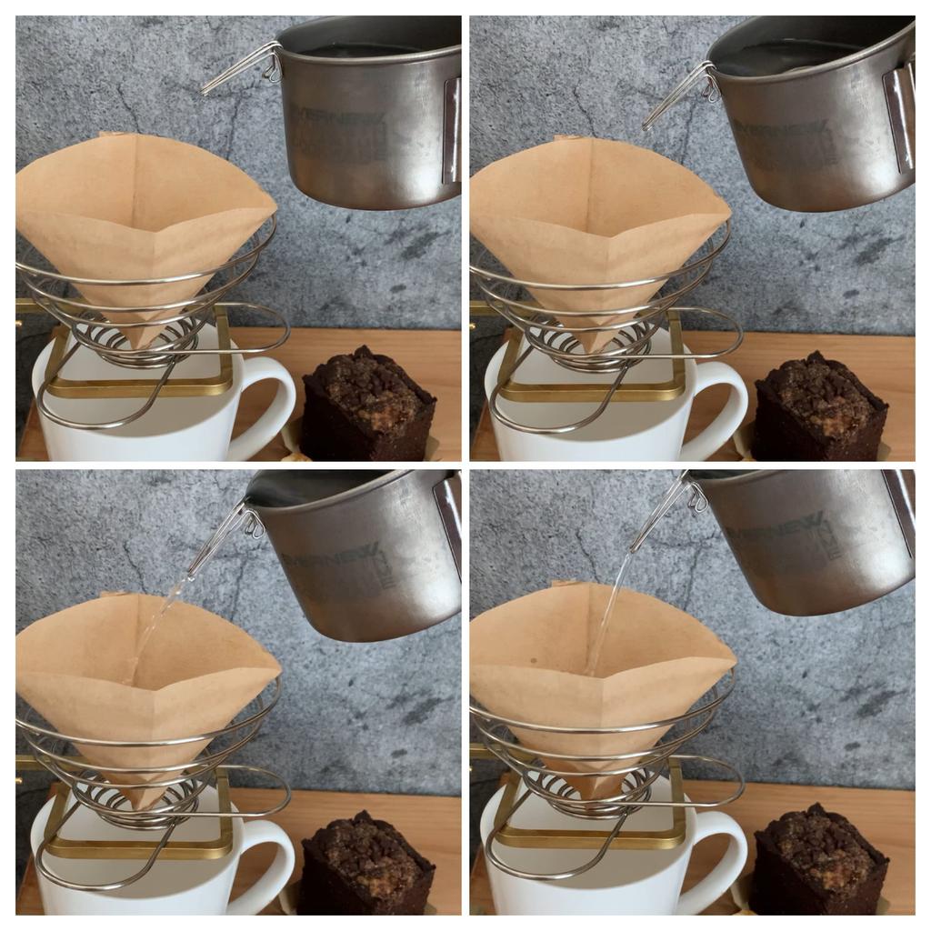 KALUGII Driclip 1st-T Titanium Stainless Steel with Aluminum Case Coffee Drip Spout Minimum Ultra Light Skitter Kettle (Titanium)