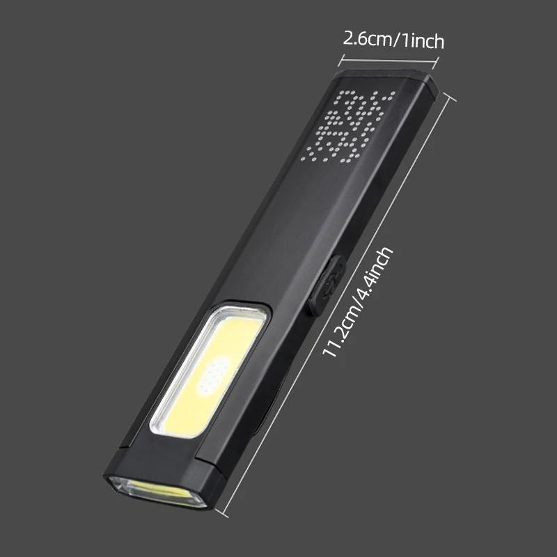 Multifunctional Flashlight With Magnetic Built-in Battery Rechargeable Work Light Clip Emergency Lamp For Outdoor Hiking Camping