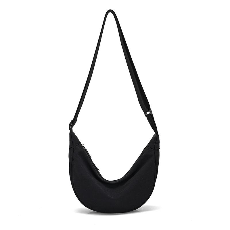 Fashion new solid color women's messenger bag large capacity portable portable dumpling bag versatile go out shoulder bag women