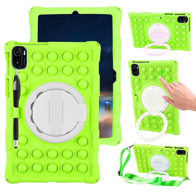 For Xiaomi Mi Pad 5 6 Pro Case Soft Bubble Silicon Kids Handle Cover For MiPad 5 Pro 2021 11 Inch Tablet Stand Case Shoulder Strap