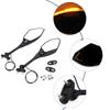 Motorcycle Rearview Mirrors with LED Turn Signals Light For Honda Cbr 600 Rr 2004-2010 Double Light Acrylic Glass Reverse Mirror
