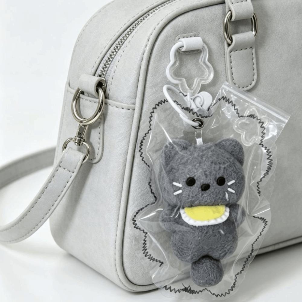 Soft Mochi Cat Squeeze Keychain Squishy Pendant Cat Fidget Toy Fidget Hand Relaxation