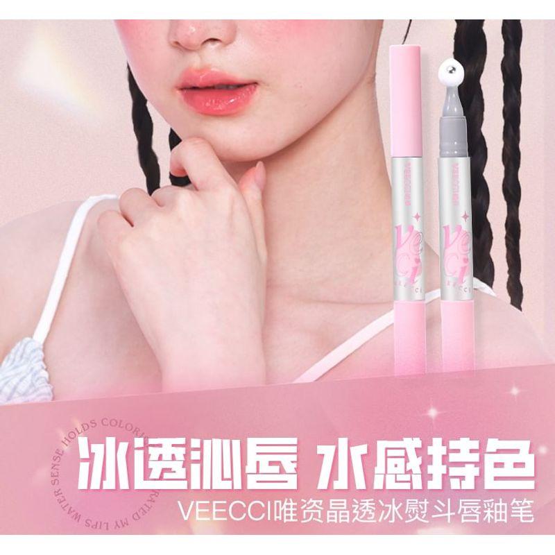 VEECCI - Crystal Clear Roll-On Lip Gloss Pen - 6 Colors