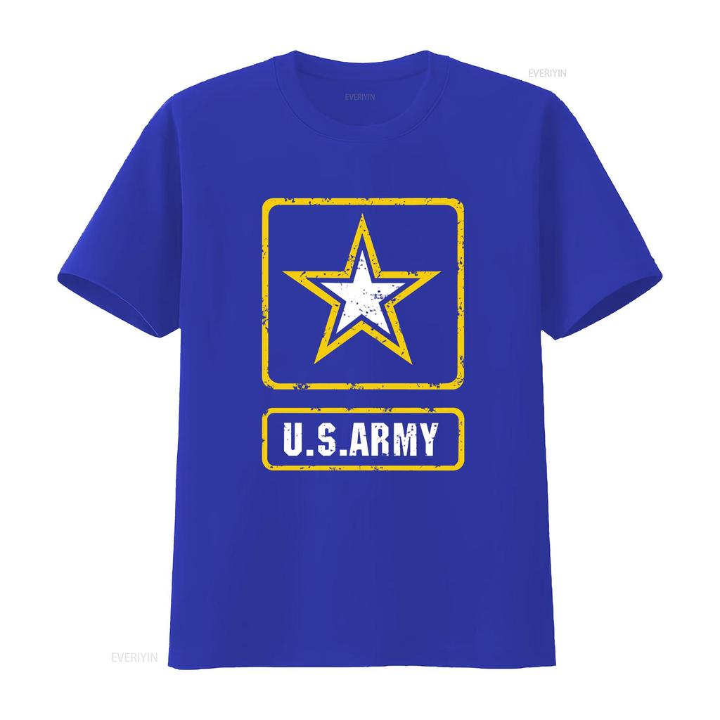 Pocket Distressed U S Army Logo Vintage US Military T shirt vintage Washed Soft fashion Versatile Stylish graphic Stretched