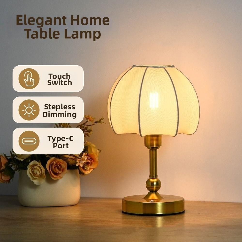 Touch Control LED Schreibtischlampe Nordischer Stil Gold Nachttischlampe Atmosphärenlampe Restaurantgebrauch