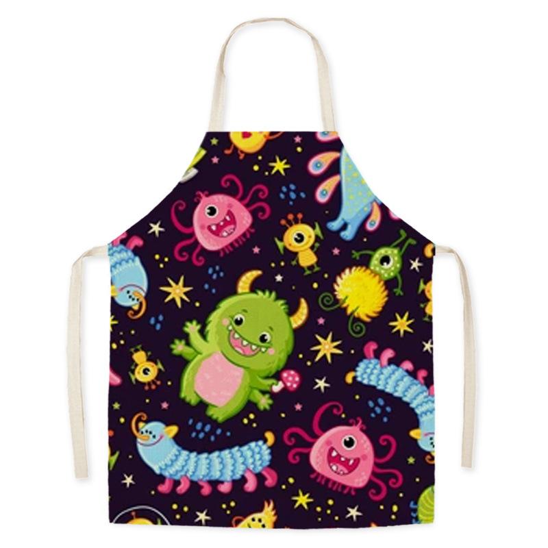Apron Kids Apron Kitchen Household Item Animal Print Apron Adult Hair Apron 55-68cm Apron Custom Logo Kitchen Supplie