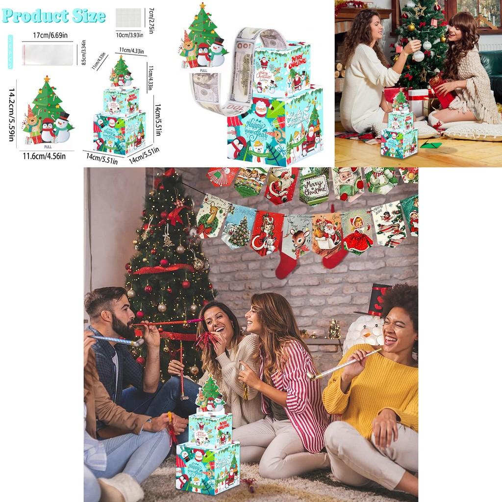 Weihnachtsgeschenkbox aus Kartonmaterial für Feiertags-Partydeko und Überraschungen