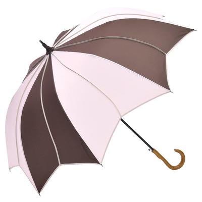 Large Star Flower Long Difficult To Get Piping X Umbrella, Motif, Umbrella, Deep, Wet, (Coffee Beige)