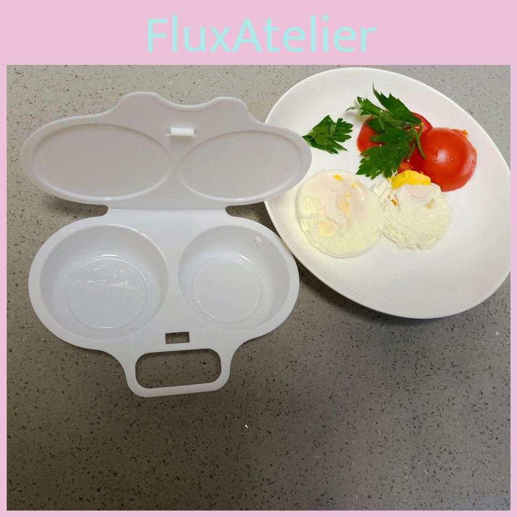 Plastic Microwave Egg Steamer And Frying Box Set For Modern Minimalist Style Kitchen Cooking